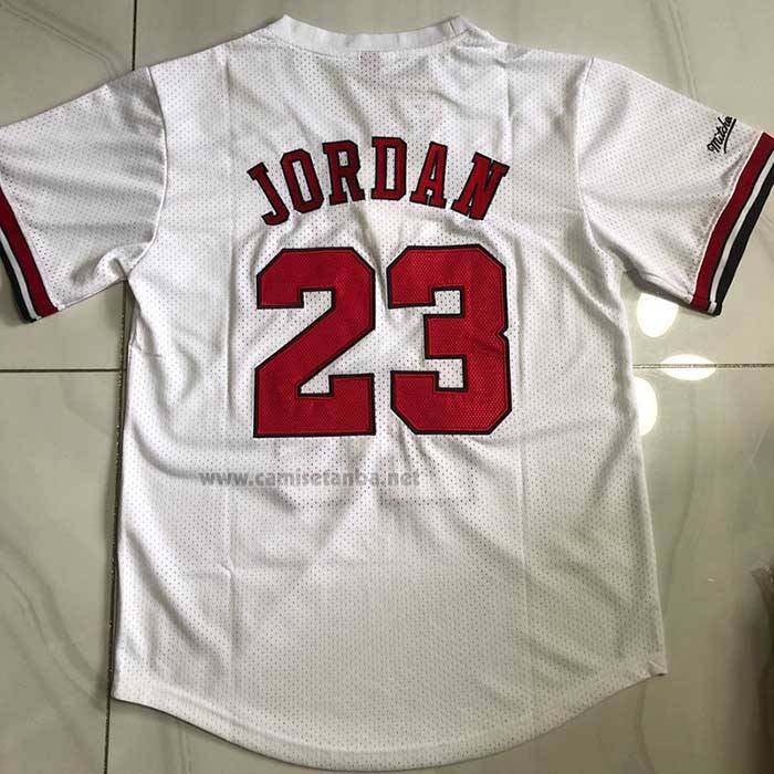 Camiseta Manga Corta Chicago Bulls Michael Jordan NO Blanco